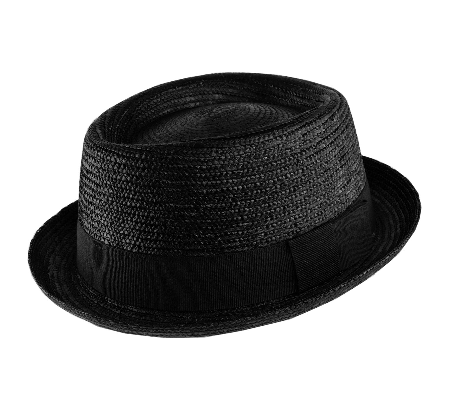Berretto Jazz JiuRui Cappello Pork Pie In Lana E Poliestere - Taglia 58cm - Stile Jazz E Chiesa - Nero Cappello Pork Pie Lana