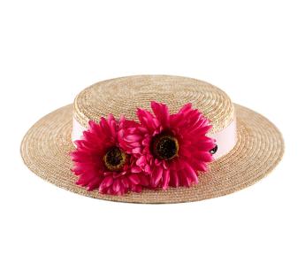 Chapeau canotier à fleurs Boater Coco