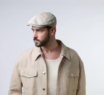 Stetson Coppola Driver Jacquard Uomo, Made In EU, Tessuto Cotone, Protezione UV 40+, Fodera 68% Cotone 32% Poliestere