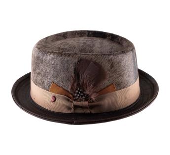 Chapeau porkpie cuir Sereno