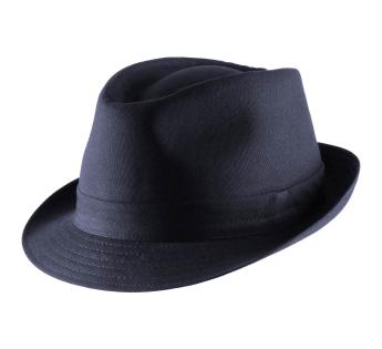 Cappello Trilby In Feltro Di Lana 100% Made In Italy – Taglia 58 Cm, Colore Nero | Modello Classico Con Cupola 10,5 Cm E Tesa 4,5 Cm | Cappello Da Uomo Elegante